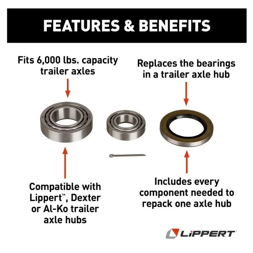 BEARING KIT, 6000# AXLE